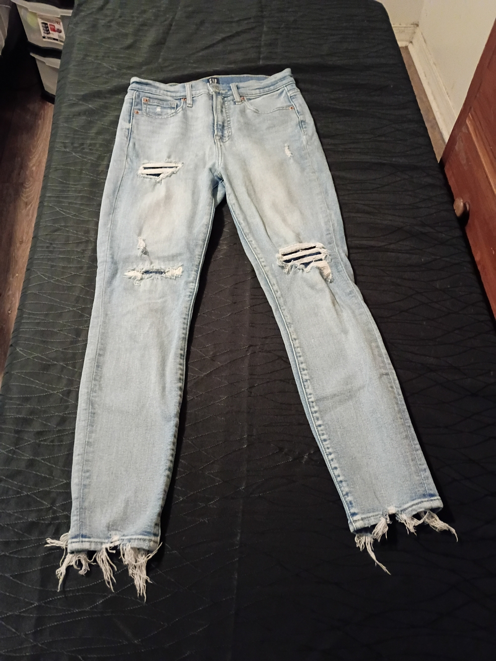 GAP Light Blue Distressed Skinny Jeans